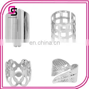 New Fashion Gold Jewelry Metal Ring Four Finger Punk Ring Set thumbnail-1