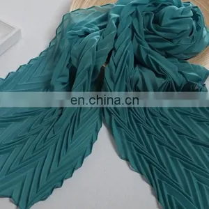 2015 Newest Style Fashion Desig Pure Color Machine Pleat Chiffon Warp thumbnail-4
