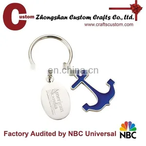 Metal Souvenir Enamel Anchor Keychain With Nickle Plate thumbnail-1