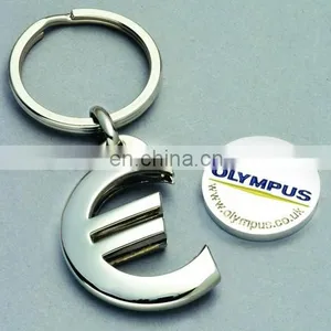 Euro-shaped Trolley Coin Keychain, Shopping Token Coin Holder thumbnail-1