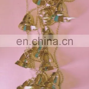 GOLD BELLS AND BEADS GARLAND CHRISTMAS DECORATION thumbnail-1