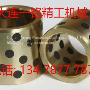 Copper Sleeve Copper Bushing Wear-resistant Oil-free Self-lubricating Bearing Wear-resistant High-force Brass Bushing Solid Lubrication Graphite Copper Sleeve. thumbnail-1