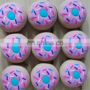 Customized Doughnut Cake Shape Mini Coin Bag Women Clutch Key Card Holder Walle Zipper Round Silicone Coin Purse thumbnail-3