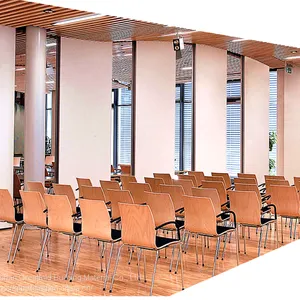 Room Partition Walls Folding Office Soundproof Acoustic Screen Hanging Style Melamine Board Operate Walls Folding Foldable Hotel Walls Room Dividers thumbnail-3