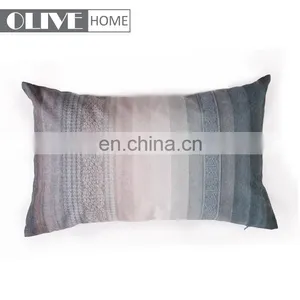2018 Fashion Decorative Ombre Printed Stripe Sofa Waist Cushions Pillow thumbnail-1