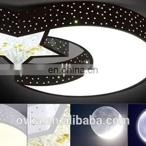LED Ceiling Lights Bedroom Modern Minimalist Living Room Lamp Creative Children's Room Lamp Wrought Iron Lamp Moon and Stars thumbnail-2