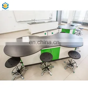 School Furniture Student Work Bench Steel Structure Phenolic Resin Worktop Work Table thumbnail-6
