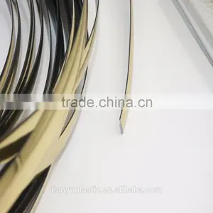 Golden Shiny Plastic Extrusion Edge Trim/strip/color and Size Can Mdf thumbnail-3