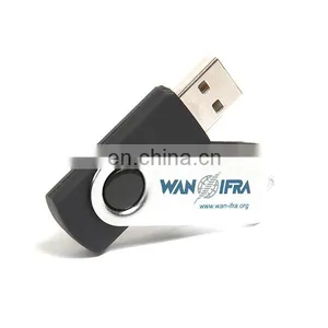 Factory Hot Selling Swivel u Disk Customized Logo Plastic Pendrive 16g 32gb Twister USB Flash Drive thumbnail-1