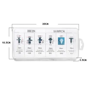 Toyota Honda Round Head Plastic Snap Push Rivet Drive Fastener Kit thumbnail-1