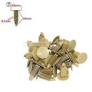 17mm-24.5mm Head Diameter Golden Push-type Fastener Plastic Auto Card Buckle thumbnail-5