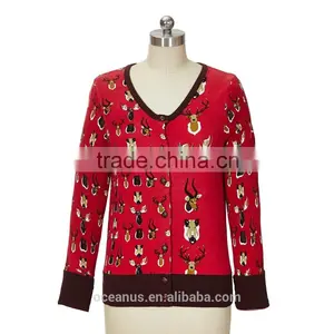 100% Cotton Printed Ladies Sweaters thumbnail-4