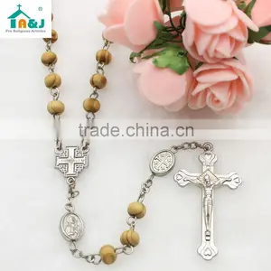 Nature Wood Beads Rosary Prayer Rosary thumbnail-2