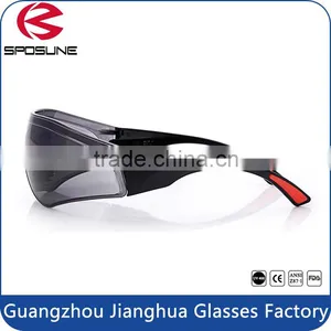 China Manufacturers Wholesale Industrial Grey Anti uv Lens En166 Safety Glasses With Soft Rubber Nose Padded thumbnail-3