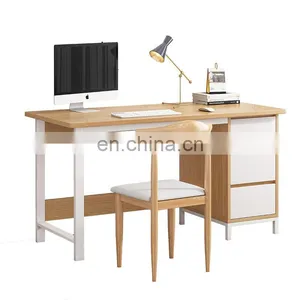 Computer Desk Bedroom Furniture Space Saving Wooden Small Simple Modern Home Study Computer Desk With Storage thumbnail-1