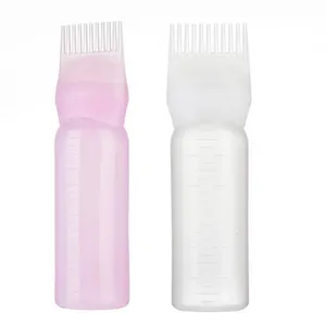 6 oz Hair Dye Bottle Applicator Brush Dispensing Salon Hair Coloring Dyeing New Empty Hair Dye Bottle With Applicator Brush thumbnail-2