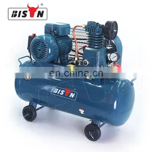 Bison 230V 40L Belt Driven Refrigeration Oil Lubricated Compressor 0.75Kw 1Hp Air Compressors 8 Bar Piston Belt Driven thumbnail-1