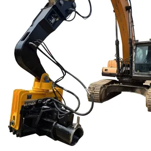 Excavator to Photovoltaic Pile Driver Solar Photovoltaic Pile High Frequency Vibration Hammer Steel Plate Cement Pile thumbnail-1