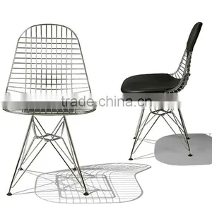 Famous Design DKR Wire Chair With Soft Seat Pad Dining Chair thumbnail-2
