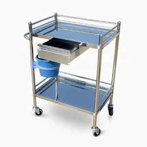 High-Quality Multi-Functional Stainless Steel Wheeled Trolleys for Hospitals and Clinics Medical Trolleys thumbnail-5