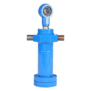 Non-standard Hydraulic Cylinders for Elevators and Freight Lifts, Flange Type Double-ear Telescopic Engineering Hydraulic Cylinders. thumbnail-1