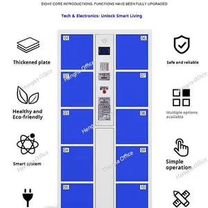 HN-S18 Smart Storage Locker for Waterloo Tech Office, 0.8 mm Cold Rolled Steel, Biometric Fingerprint Access, Factory Direct thumbnail-3