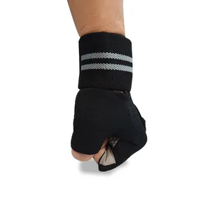 Non-Slip Unisex Gym Gloves Custom Printed Logo Weight Lifting Sports Training Elastic Wristband Half Finger Bodybuilding Cycling thumbnail-3