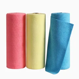 Eco-Friendly Multipurpose Microfiber Cleaning Cloth Tear Away Car Kitchen Towel Rolls Reusable Kitchen Cleaning Towel Roll thumbnail-2