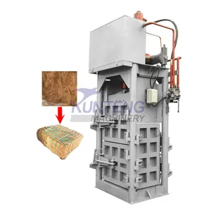 Automatic Hydraulic Coconut Fiber Baler Vertical Straw Ensiling Straw Hydraulic Baler thumbnail-1