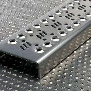 Perforated Metal Antiskid Plate With Non-slip Round Hole Pattern, Tread Stainless Steel Perforated Sheets for Modern Stairs thumbnail-1