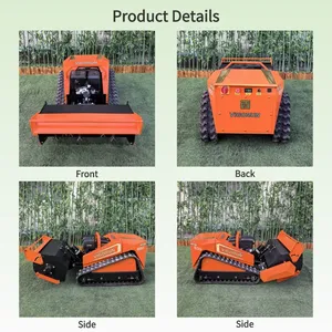 Remote Control Mowing Machine 800mm Gasoline Crawler 60° Slope Flail Hammer Blade With 200m Wireless Distance thumbnail-2