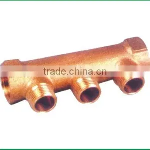 High Quality 3-way Brass Manifold of Radiator Valve 4/5/6/7 Way Brass Manifold thumbnail-3