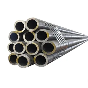 Q345B ERW Round Steel Pipe Carbon Steel Tube OD 30-720mm Wall 2-20mm Length 6m 12m for Bridge Structure thumbnail-1