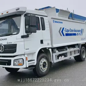 Shaanxi Automobile Delong 14-cubic-meter Export-type Barrel Clamping Garbage Truck, Foreign Trade Sanitation Transfer Truck Exported to Many Countries thumbnail-2