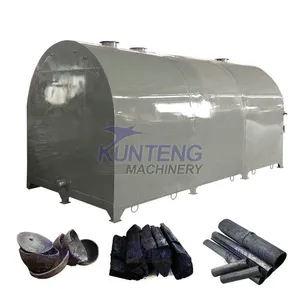 Wood Log Horizontal Charcoal Stoves Bamboo Charcoal Kiln Carbonization Furnace EPC thumbnail-1