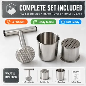 T‑Handle Manual Press, Stainless‑Steel Fruit Wine Juicer, Household Fresh Fruit Pressing Tool for Pomegranates and Grapes thumbnail-1