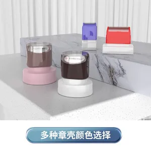 Flash Stamp Round Plastic WES Custom Text Design for Corporate Seals Financial Stamps Business Authentication Office Use thumbnail-3