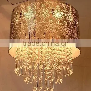 Laser Metal Matched Crystal Chandelier Pendant Lamp thumbnail-5