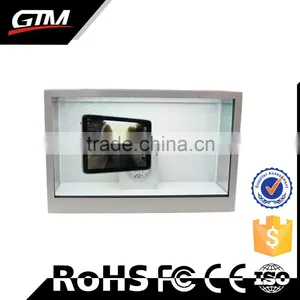 21.5" Transparent Tv Pop Display Lcd Screen Ad Display Digital Usb/Sd Player Advertising Sign Transparent Lcd Advertising Box thumbnail-1