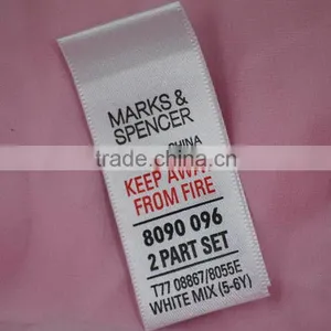 Made in China First Grade Screen Printed Coat Size Label thumbnail-1