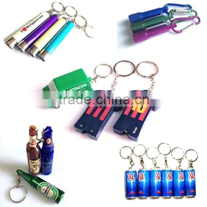 Newest Style Led Projector Keychain Torch Led Projector Keyring Led Logo Customed Torch Keyring thumbnail-3