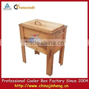 Wooden Table Beverage Cooler thumbnail-1