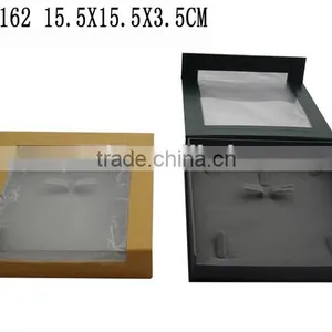 P1163 Windowed Cardboard Velvet Lining Watch Box thumbnail-2