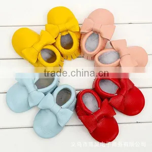 Hot Sale 2016 Fashion Style Tassel Toddler Shoes Leather Toddler Baby Shoes Bow Section Tassel Shoes thumbnail-2