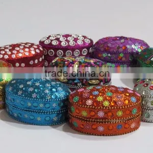Handcrafted Trinket Oval Box Antique Jewelry thumbnail-6