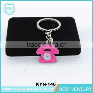 Souvenir 2D/3D Holder Telephone Set Shape Key Chains/Soft Metal Key Chain thumbnail-1