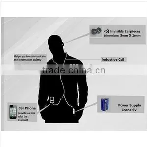 Super Mini Earpiece Wireless In-Ear Maget Earpeice Micro Headphone With Necklooop Sticker thumbnail-6