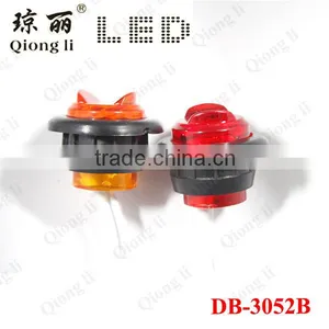 3/4 Inch Mini Round Led Side Marker Lights With Rubber Grommets thumbnail-2