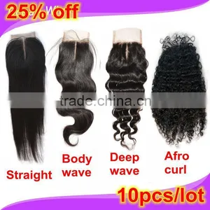 High Quality Bangs Lace Jerry Curl Closure thumbnail-6