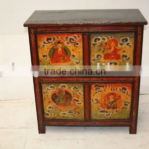 Tibet Hand Painted Cabinet thumbnail-1